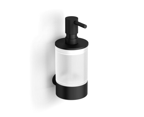 MEGAN - Dosatore per sapone liquido / nero opaco, vetro opaco