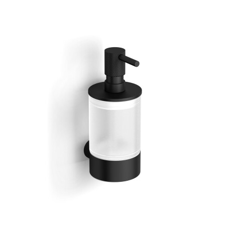 MEGAN - Dosatore per sapone liquido / nero opaco, vetro opaco #1