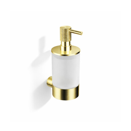 MEGAN - Dosatore per sapone liquido / oro champagne spazzolato, vetro opaco #1