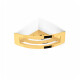 Cestino - ripiano angolare 16x16x8 / dorato lucido #1