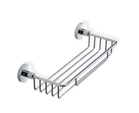Cestino 35x14x7 su rosette / cromato