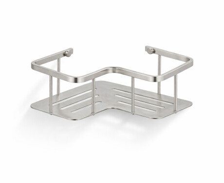 Cestello - ripiano angolare 20x20x7 / acciaio spazzolato