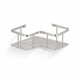 Cestello - ripiano angolare 20x20x7 / acciaio spazzolato #1