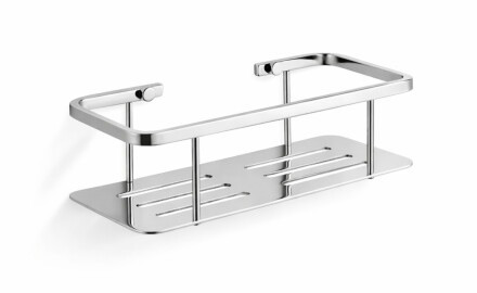 Cestino - mensola da bagno 25x11x7 / acciaio lucido