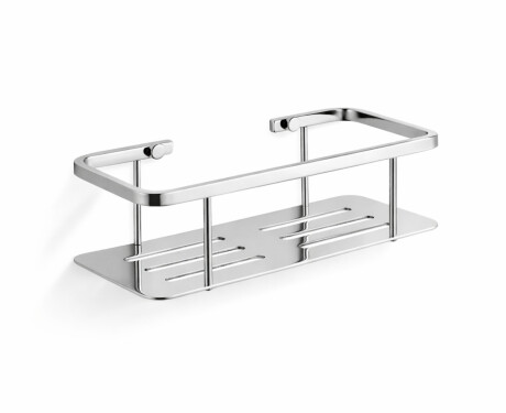Cestino - mensola da bagno 25x11x7 / acciaio lucido