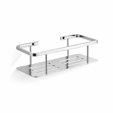 Cestino - mensola da bagno 25x11x7 / acciaio lucido #1