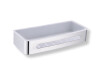 Cestino 29x12x5,5 / acciaio lucido / inserto in plastica bianca