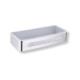 Cestino 29x12x5,5 / acciaio lucido / inserto in plastica bianca #1
