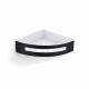 Cestino angolare 20,5x20,5x5,5 / nero opaco / inserto in plastica bianco #1