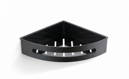 Cestino angolare 20,5x20,5x5,5 / nero opaco / inserto in plastica nero