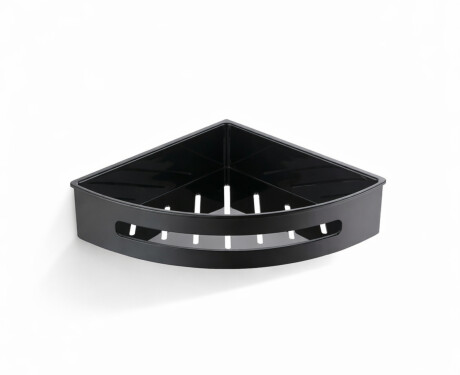 Cestino angolare 20,5x20,5x5,5 / nero opaco / inserto in plastica nero