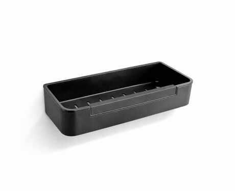Cestino 29x12x5,5 con cordoncino / nero opaco / inserto in plastica nero