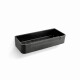 Cestino 29x12x5,5 con cordoncino / nero opaco / inserto in plastica nero #1