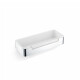 Cestino 29x12x5,5 con cordoncino / acciaio lucido / inserto in plastica bianca #1