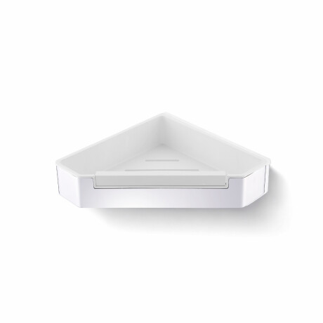 Cestino angolare 22x22x5,5 con cordoncino / acciaio lucido / inserto in plastica bianca #1