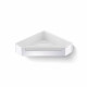 Cestino angolare 22x22x5,5 con cordoncino / acciaio lucido / inserto in plastica bianca #1