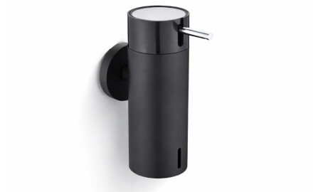 Distributore di sapone liquido da 0,15 L / nero opaco / pompa nera + acciaio lucido