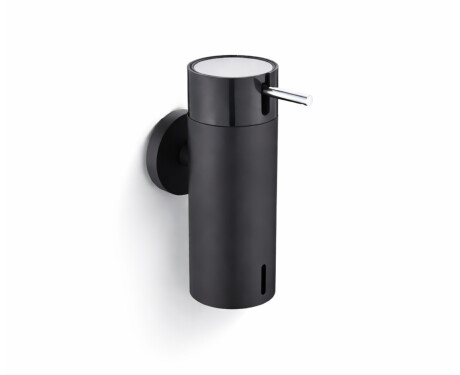 Distributore di sapone liquido da 0,15 L / nero opaco / pompa nera + acciaio lucido