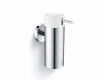 Distributore di sapone liquido da 0,15 L / acciaio lucido / pompa bianca + acciaio lucido