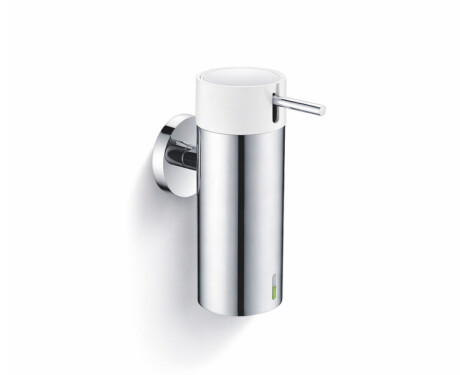 Distributore di sapone liquido da 0,15 L / acciaio lucido / pompa bianca + acciaio lucido