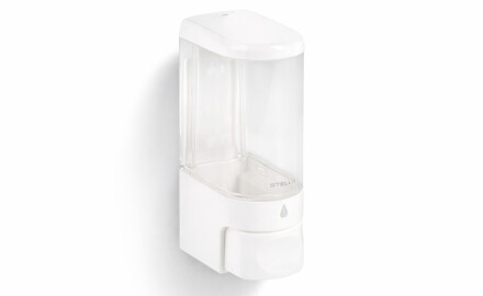 Distributore di sapone liquido da 0,25 L / ABS bianco lucido