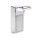 Dosatore per liquido disinfettante da 1,0 L con pulsante azionabile con il gomito / Alluminio opaco #1