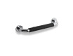 Maniglia da bagno Ø25 diritta 30 / rivestimento antiscivolo nero / cromata