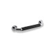 Maniglia da bagno Ø25 diritta 30 / rivestimento antiscivolo nero / cromata #1