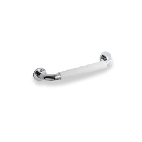 Maniglia da bagno Ø25 diritta 30 / rivestimento antiscivolo bianco / cromata #1