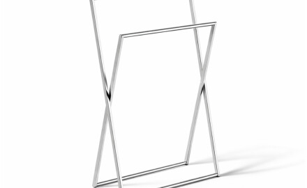 Portasciugamani doppio / pieghevole / cromato