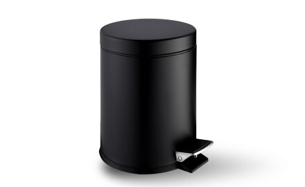 Cestino a pedale STANDARD rotondo da 3 L, chiusura ammortizzata / nero opaco