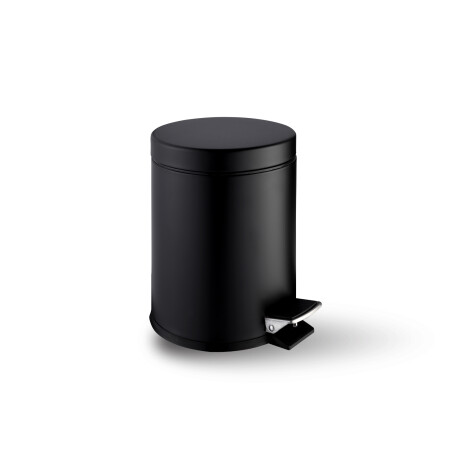 Cestino a pedale STANDARD rotondo da 3 L, chiusura ammortizzata / nero opaco #1