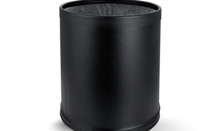 Cestino aperto da 9 L / struttura rimovibile / nero opaco, bordo nero opaco
