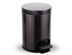 Cestino con pedale PREMIUM rotondo da 5 L, chiusura ammortizzata / grafite metallizzato
