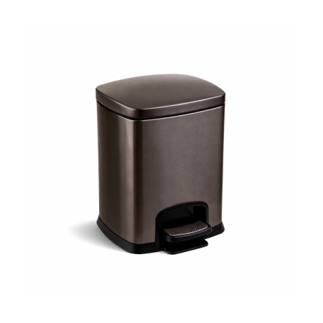 Cestino a pedale PREMIUM rettangolare da 5 L, chiusura ammortizzata / grafite metallizzato #1