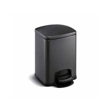 Cestino con pedale PREMIUM rettangolare da 5 L, chiusura ammortizzata / nero opaco #1