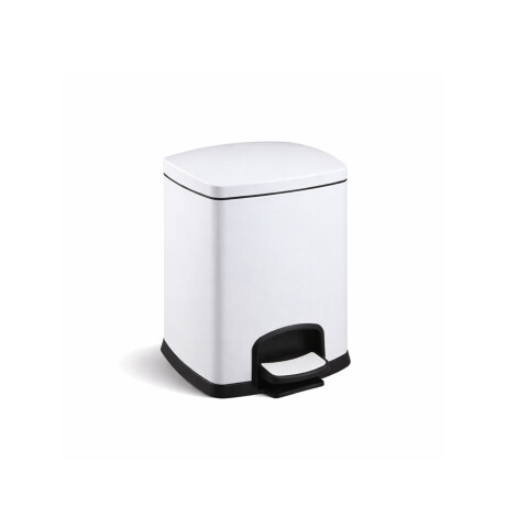 Cestino a pedale PREMIUM rettangolare da 5 L, chiusura ammortizzata / bianco #1