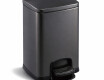 Cestino a pedale PREMIUM rettangolare da 20 L, chiusura ammortizzata / nero opaco