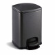 Cestino a pedale PREMIUM rettangolare da 20 L, chiusura ammortizzata / nero opaco #1