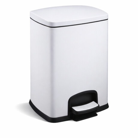 Cestino a pedale PREMIUM rettangolare da 20 L, chiusura ammortizzata / bianco #1