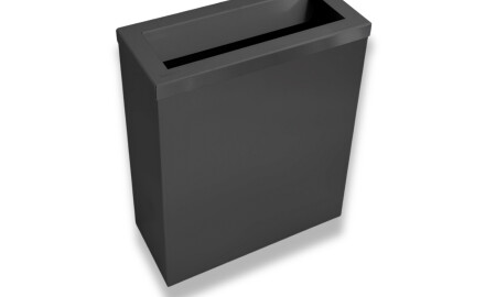 Cestino per rifiuti da 25 L, coperchio con apertura di carico / acciaio inossidabile nero opaco