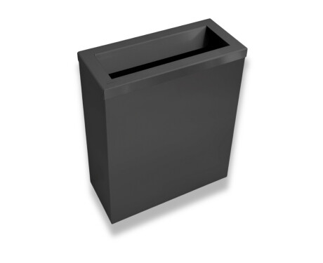 Cestino per rifiuti da 25 L, coperchio con apertura di carico / acciaio inossidabile nero opaco