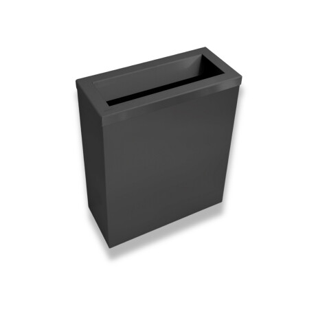 Cestino per rifiuti da 25 L, coperchio con apertura di carico / acciaio inossidabile nero opaco #1