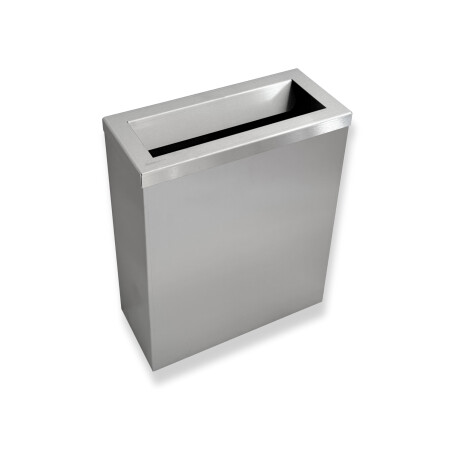 Cestino per rifiuti da 25 litri, coperchio con apertura di carico / acciaio inossidabile spazzolato #1