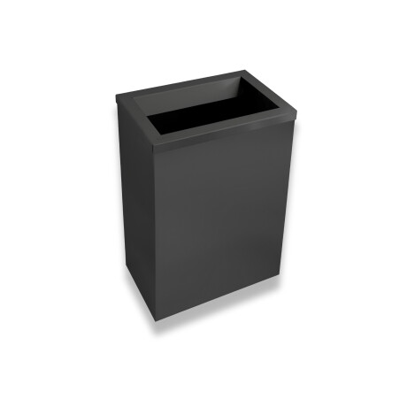 Cestino per rifiuti da 50 L, coperchio con apertura di carico / acciaio inossidabile nero opaco #1