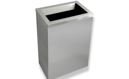 Cestino per rifiuti da 50 L, coperchio con apertura di immissione / acciaio inossidabile spazzolato