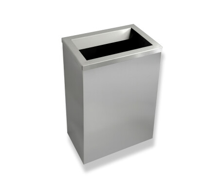Cestino per rifiuti da 50 L, coperchio con apertura di immissione / acciaio inossidabile spazzolato