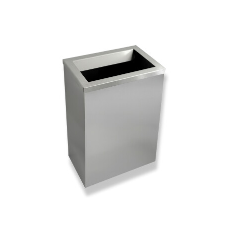 Cestino per rifiuti da 50 L, coperchio con apertura di immissione / acciaio inossidabile spazzolato #1