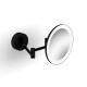 Specchio cosmetico con ingrandimento 3x, rotondo, illuminazione a LED con luce calda/fredda, inclinabile, doppio braccio mobile / nero opaco #1