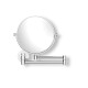 Specchio cosmetico  diritto / ingrandimento 5x, rotondo, ribaltabile, doppio braccio mobile / cromato #1